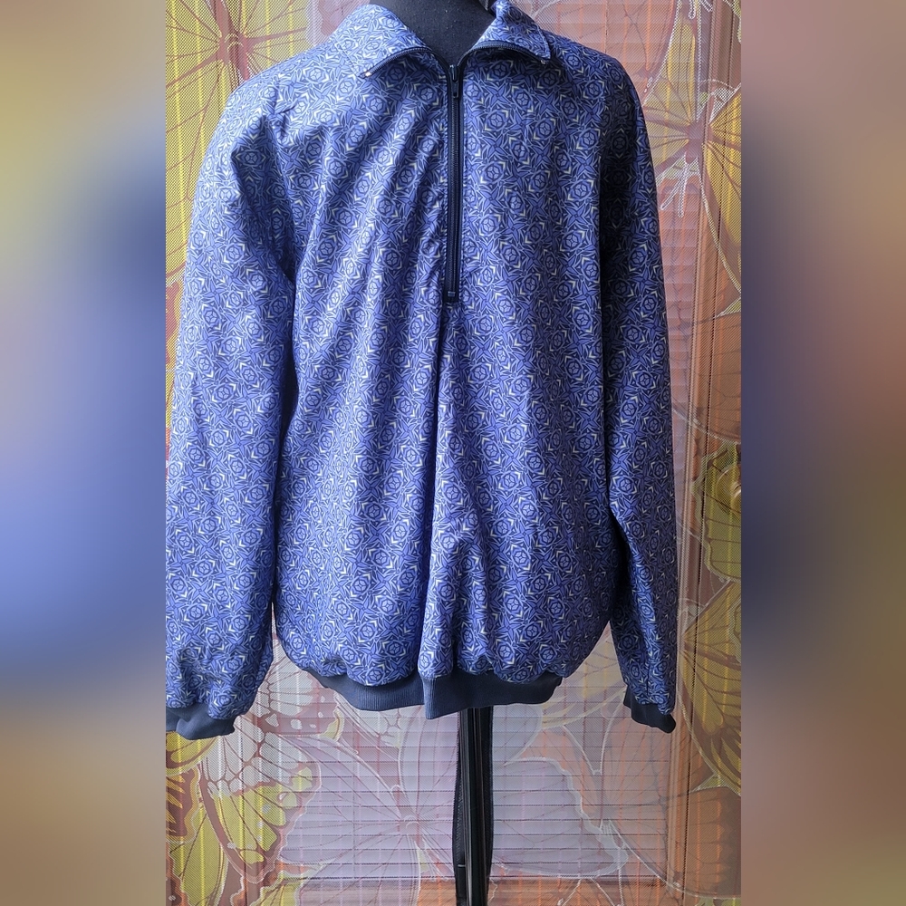 Forrester Outerwear Pullover Blue Jacket Size Large Vintage Waterproof Windbreak